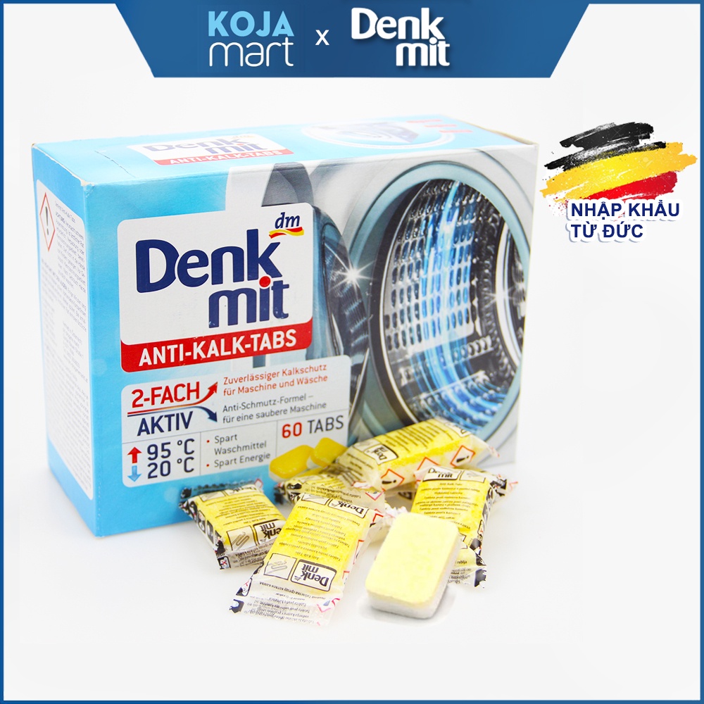 Viên Tẩy Vệ Sinh Lồng Máy Giặt Denkmit Nhập Khẩu Đứci Diệt Khuẩn Và Tẩy Chất Cặn Lồng Máy Giặt Hiệu Quả