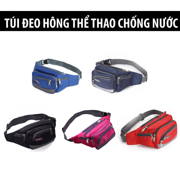 Túi Đeo Hông Đeo Bụng Đeo Chéo Nam Nữ Cao Cấp 6 Ngăn V-STAR