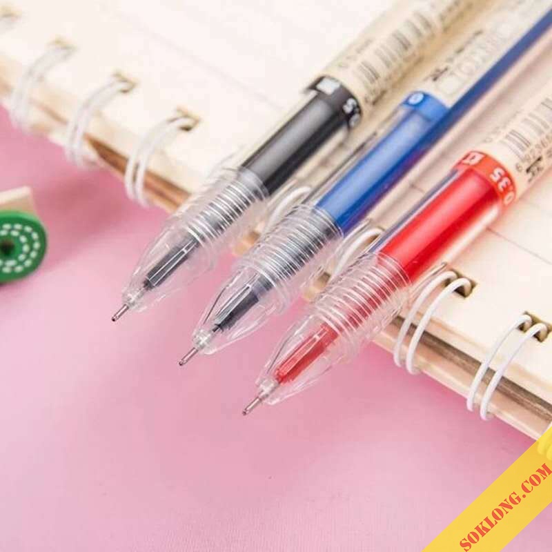 Bút mực gel 0.5mm Sty.le Muji B41 đầu kim màu mực đen/xanh/đỏ bút viết mượt trơn tru VPPTUEMINH