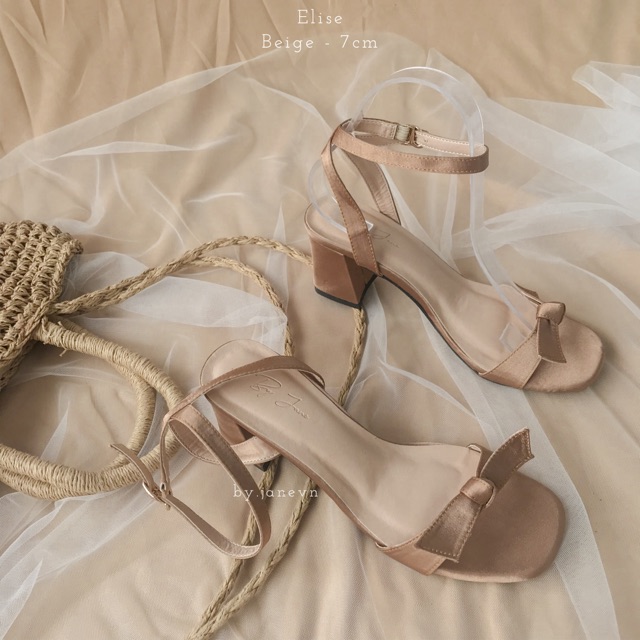 Elise sandal lụa Satin - giày thiết kế By Jane
