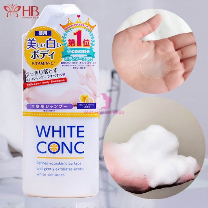 [Hàng chuẩn auth] Sữa tắm trắng da toàn thân White ConC Body 360ml Nhật Bản