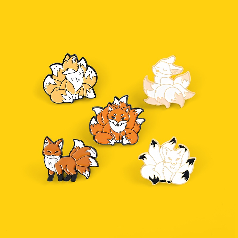 Ghim cài áo hình chú cáo dễ thương trang trí quần áo cho bé