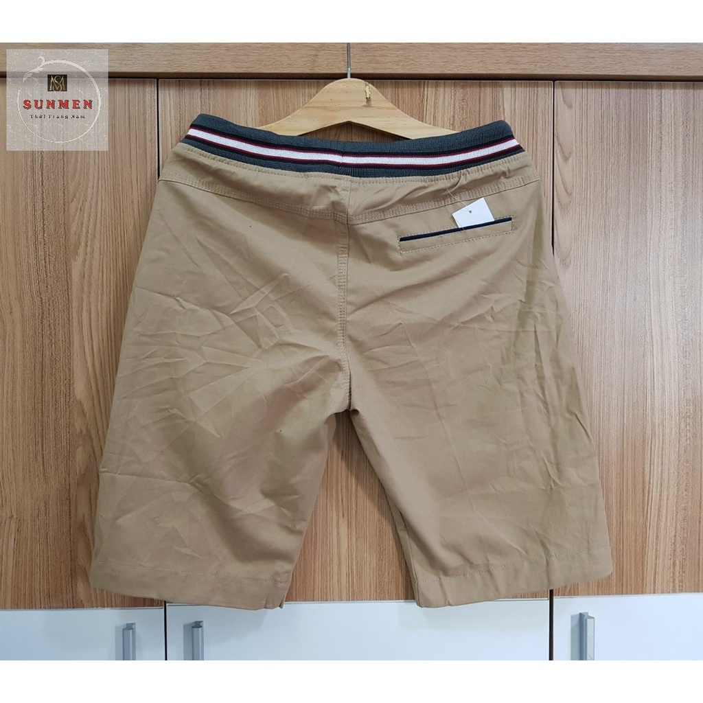 [HCM] Quần Short Lửng Nam Kaki Vải Mềm Mịn Lưng Thun Bảng To Co Giãn Cap Cấp SUNMEN Size Từ 40-80kg
