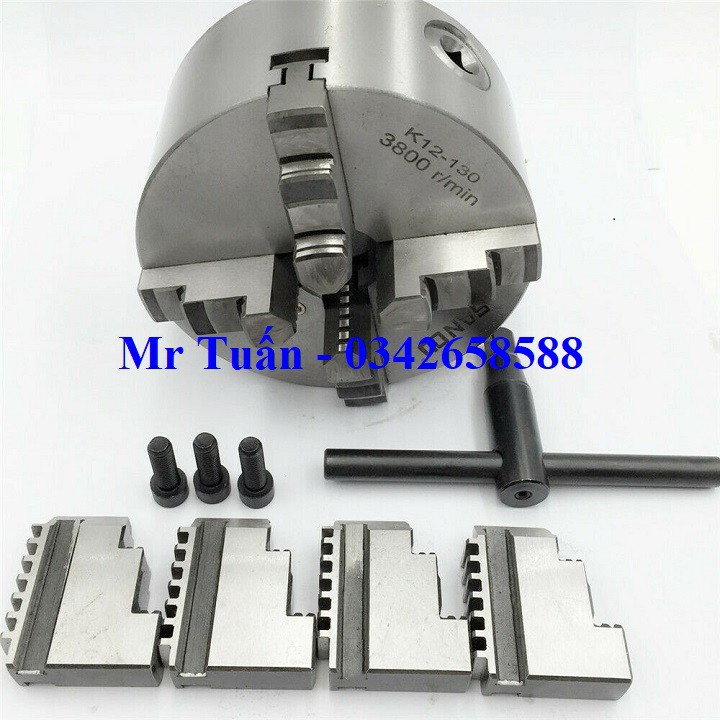 Mâm cặp 4 chấu K12-130 đường kính mâm cặp 130mm