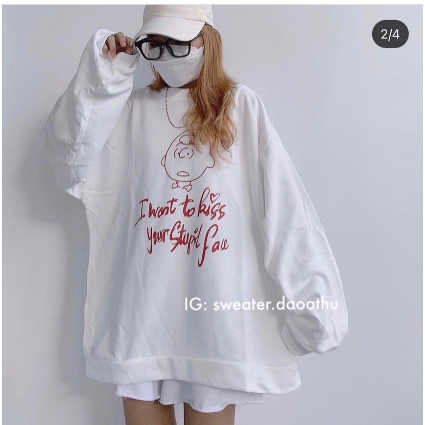 [Có Video + Ảnh Thật] Áo Sweater Cậu Bé To Kiss Qindi Store MS 704