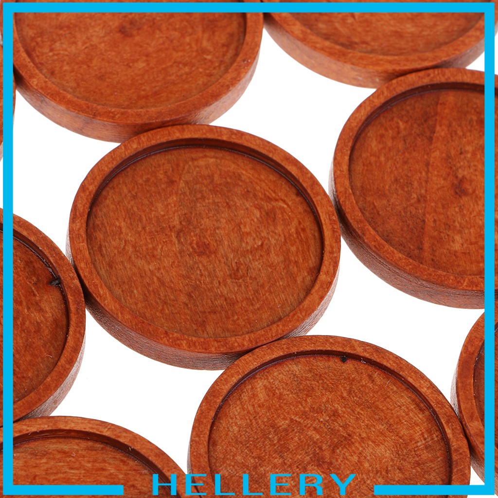 Set 10 phụ kiện đế tròn trống bằng gỗ dùng làm trang sức DIY