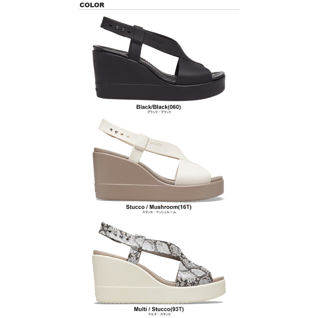 : GIÀY SANDAL NỮ ĐẾ XUỒNG BROOKLYN MÀU ĐEN 7 PHÂN QUAI CHÉO