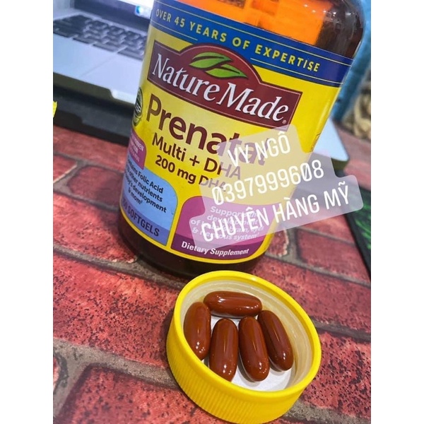 𝗡𝗮𝘁𝘂𝗿𝗲 𝗠𝗮𝗱𝗲 𝗣𝗿𝗲𝗻𝗮𝘁𝗮𝗹 𝗺𝘂𝗹𝘁𝗶 + 𝗗𝗛𝗔 🇺🇸- Vitamin tổng hợp cho bà bầu 150 viên