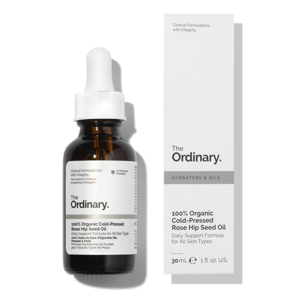THE ORDINARY 100% Organic Cold-Pressed Rose Hip Seed Oil Tinh dầu nụ tầm xuân giảm dầu mụn 30ml
