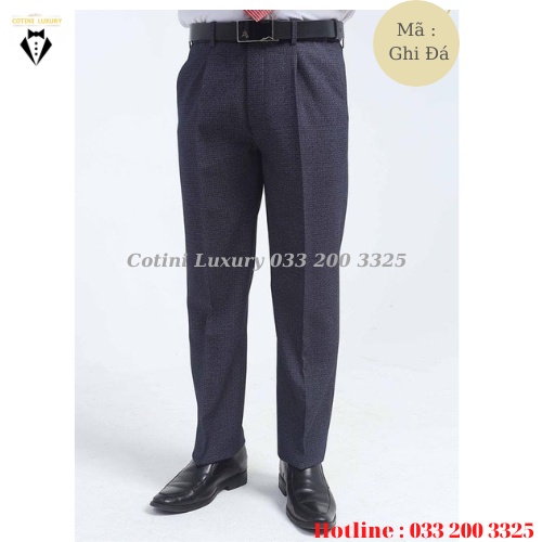 Quần Âu Nam Trung Niên Trung Tuổi Cao Cấp Chất Liệu Vải Tuýt Si Pha Len Nhập Khẩu Ấn Độ  QN68