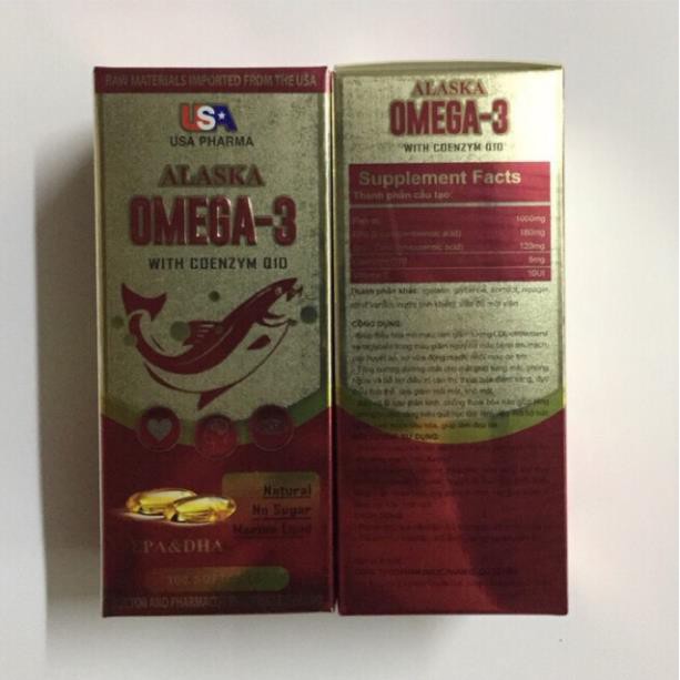 Dầu Cá Alaska Omega 3(100 viên) - Bổ Não, Tăng Cường Thị Lực, Giảm Nguy Cơ Mắc Bệnh Tim Mạch