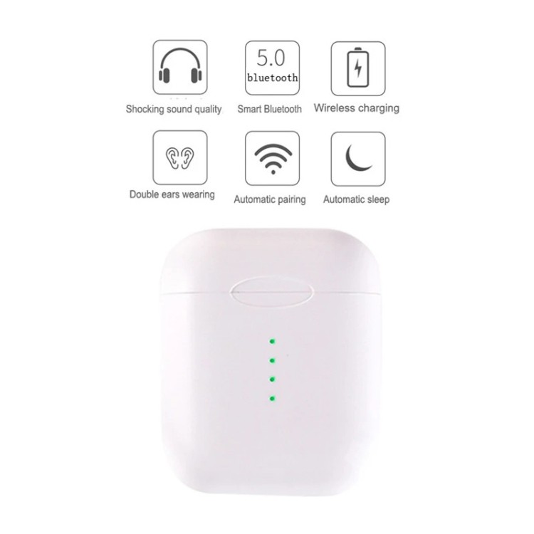 Tai nghe không dây bluetooth 5.0 i12 tws cảm ứng chạm âm thanh nổi