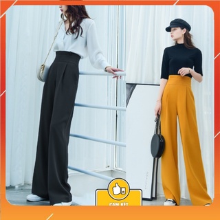 Quần ống rộng Q3180, quần lưng cao có 2 màu vàng đen, dài từ 96-100cm, ống rộng 32cm khóa sau, vải mềm ,mịn ,mát