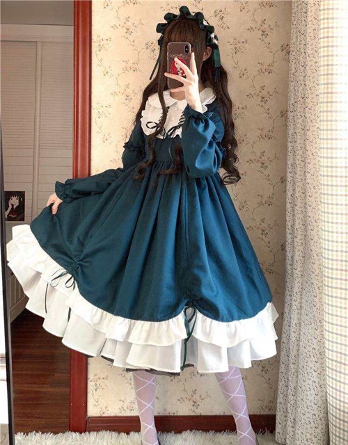 [Sẵn Đỏ] Đầm Lolita Prinsecc OP - Kèm ảnh thật +video✨