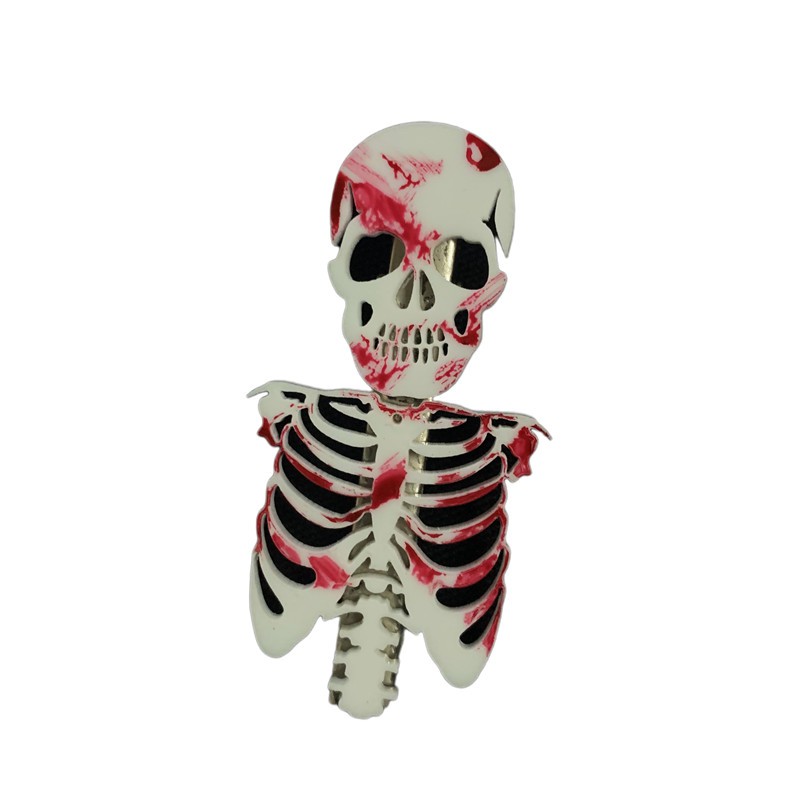 Kẹp Tóc Hình Bộ Xương Phong Cách Gothic Cá Tính Dành Cho Halloween
