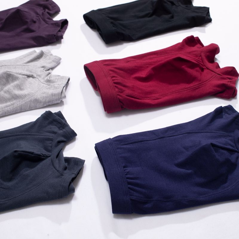 Quần Lót Boxer Màu Trơn Dáng Rộng Quyến Rũ Thời Trang Cho Nam Giới