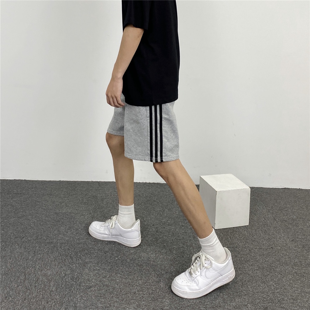 Quần short 3 sọc nam nữ thể thao Yinxx, quần đùi unisex ba sọc vải da cá QS102 | BigBuy360 - bigbuy360.vn