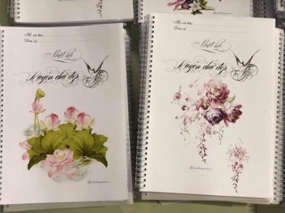 Sổ Nhật Ký Viết Chữ Đẹp - 108 Trang Hoa Siêu Đẹp - Ô Ly Thẳng Và Nghiêng