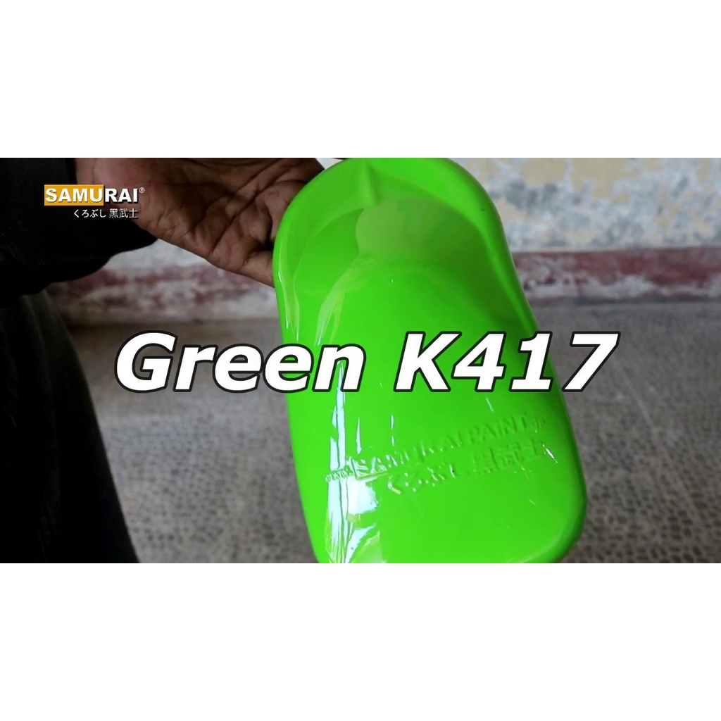 Sơn Xịt K417* _ Chai Sơn Xịt Xe Máy Samurai K417* Màu Xanh Lá Cây Kawasaki