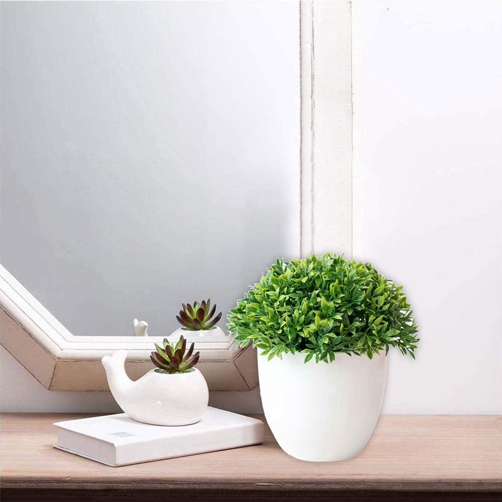 Chậu cây giả nhỏ hình tròn trang trí cho nhà/văn phòng Y6E9