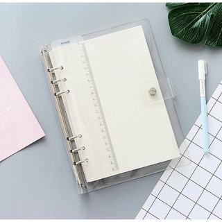 sổ còng dẻo A6 - A5 giấy dot chấm bi / grid ô vuông (tặng kèm thước)