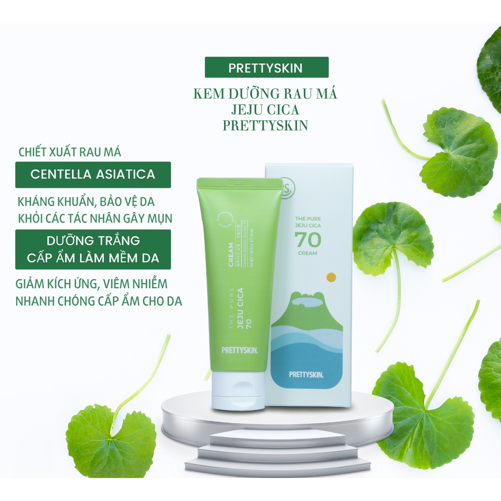 Kem Dưỡng Rau Má Jeju cica Pretty Skin - Dành Cho Da Dầu Mụn