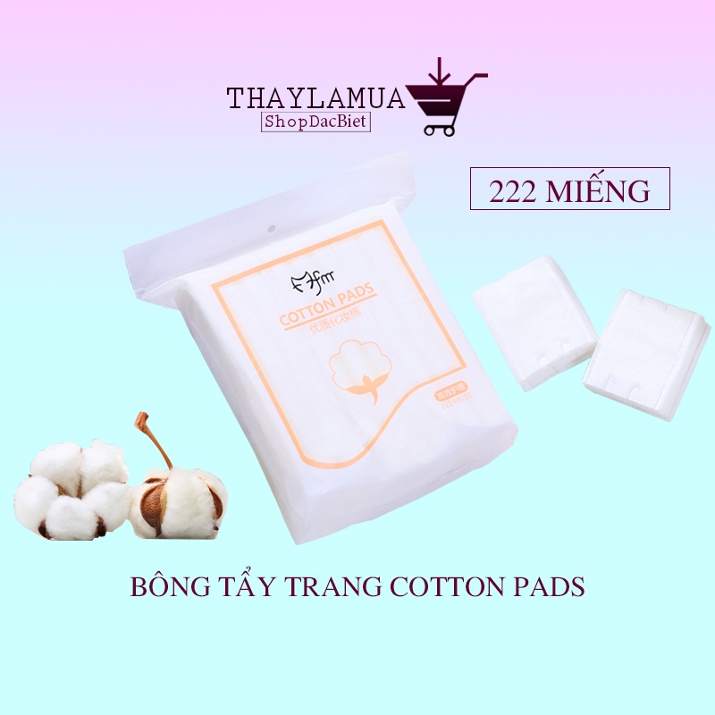 Bông tẩy trang 3 lớp Cotton Pads túi 222 miếng (B222)