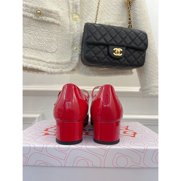 Giày mary jane cổ điển da thật cao cấp thương hiệu Carel mẫu mới gót cao 4.5cm