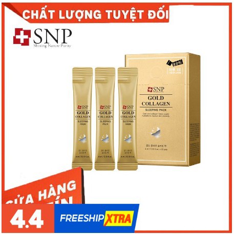 Mặt nạ ngủ dưỡng trắng SNP Gold Collagen