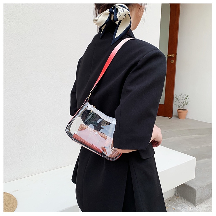 Túi Xách Đeo Vai JASMIN NOIR PVC Kiểu Vuông Nhỏ Chất Liệu Pvc Phong Cách Retro Đơn Giản Dành Cho Nữ