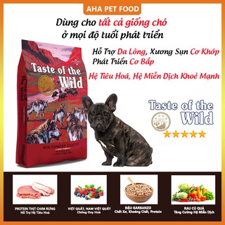 Thức Ăn Cho Chó Bull Pháp Taste Of The Wild Bao 500g Southwest Canyon Thịt Heo Rừng, Trái Cây Rau Củ Quả