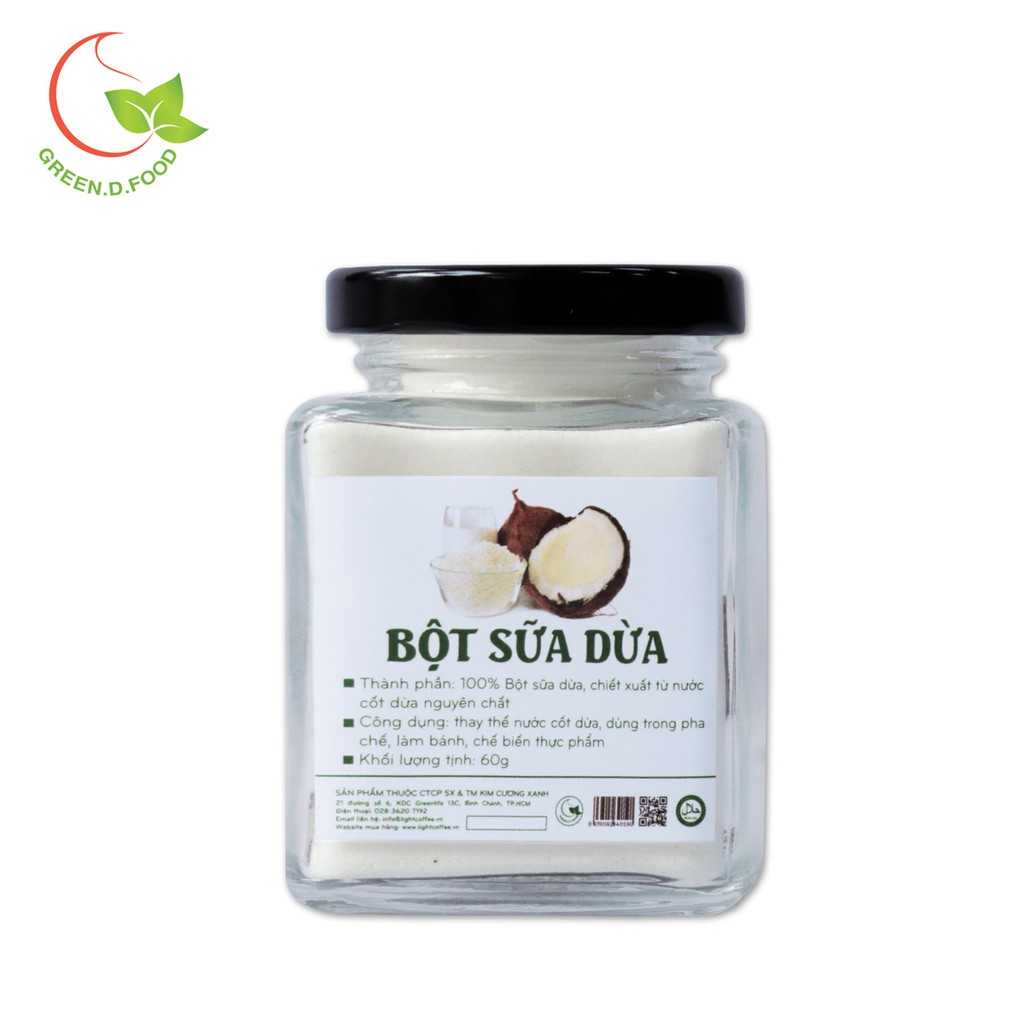 [Mã FMCGM25 - 10% đơn 150K] Combo 1 hũ 50g bột sữa dừa và 1 hũ 30g bột matcha nguyên chất, từ nhà sản xuất Light Coffee.