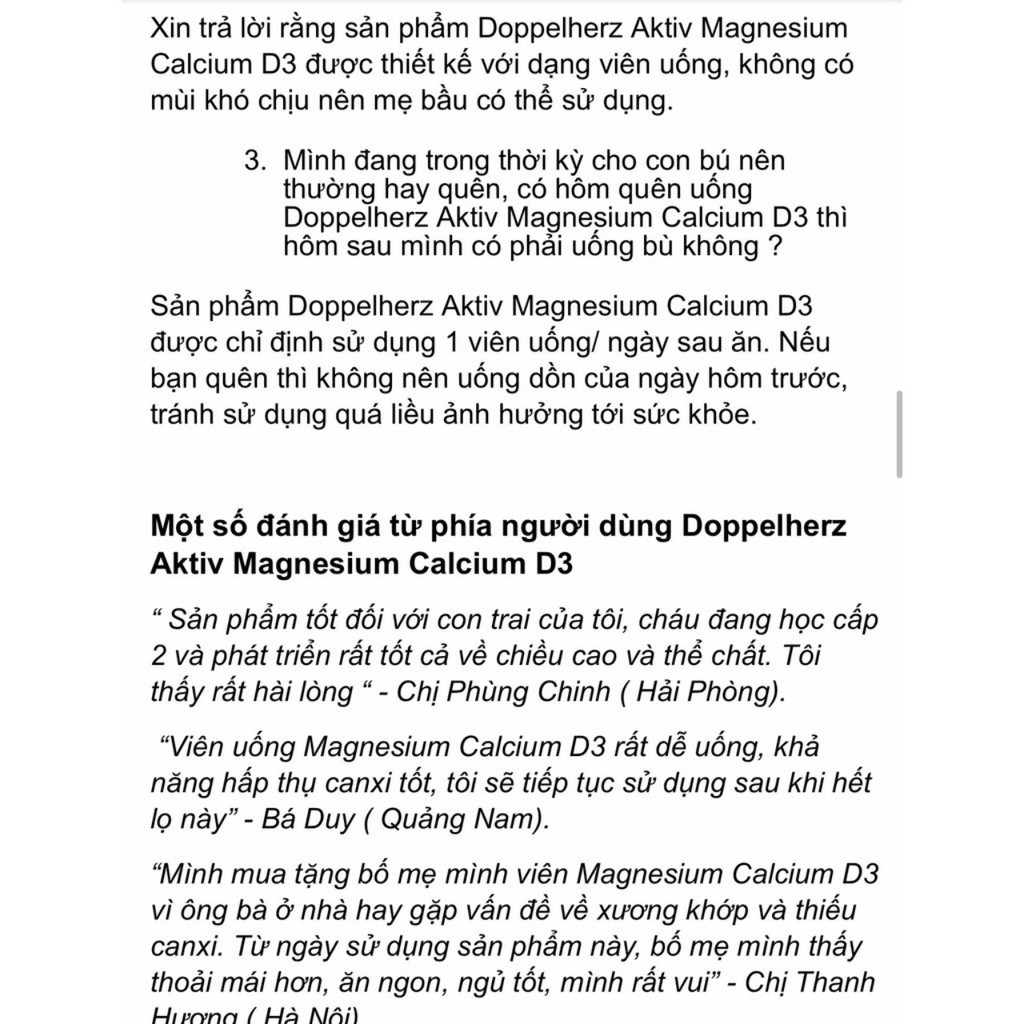 (Hàng Đức) Viên uống Magnesium + calcium+ D3 | BigBuy360 - bigbuy360.vn