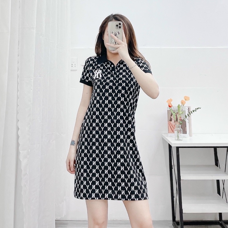 Đầm Suông Polo MLB Hàng VNXK, Chuẩn Form, Chất Vải 100% Cotton Mềm Mịn Thoáng Mát