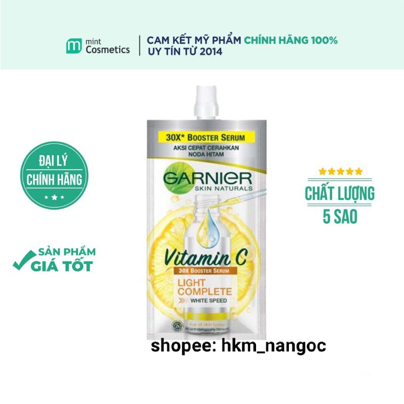 Tinh chất sáng da mờ thâm Garnier 7.5ml