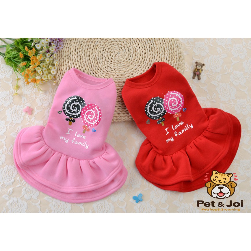 Váy nỉ công chúa cho chó mèo