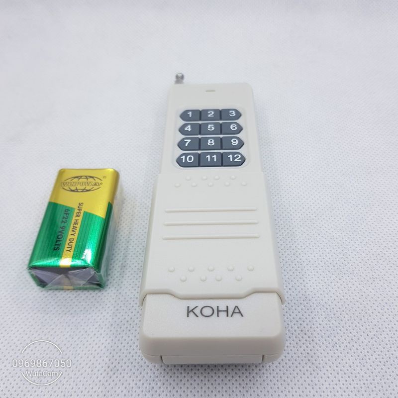 (Tặng Pin ) Điều khiển đa năng 1000M tích hợp được với mọi công tắc tần số 433MHZ điều khiển từ xa (KOHA-RM12B)