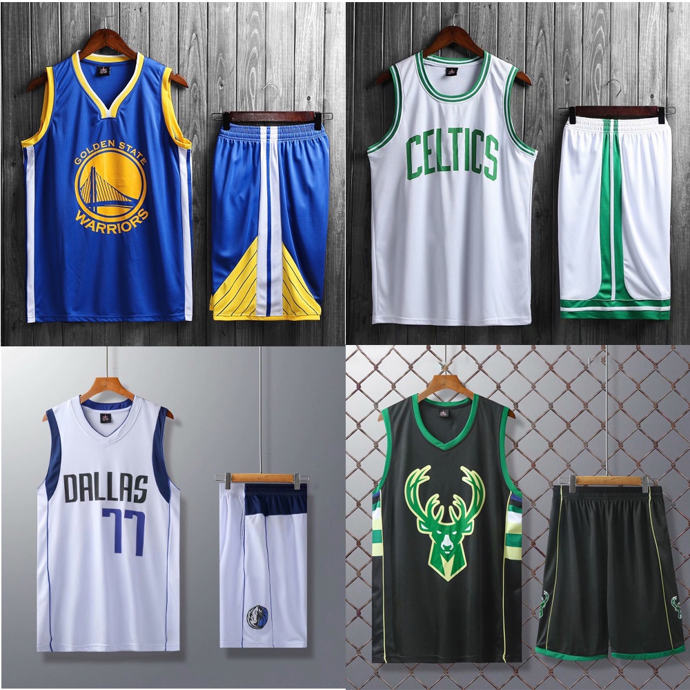 Bộ quần áo bóng rổ NBA Golden State Warrriors - Bộ đồ bóng rổ trơn không số hàng đẹp