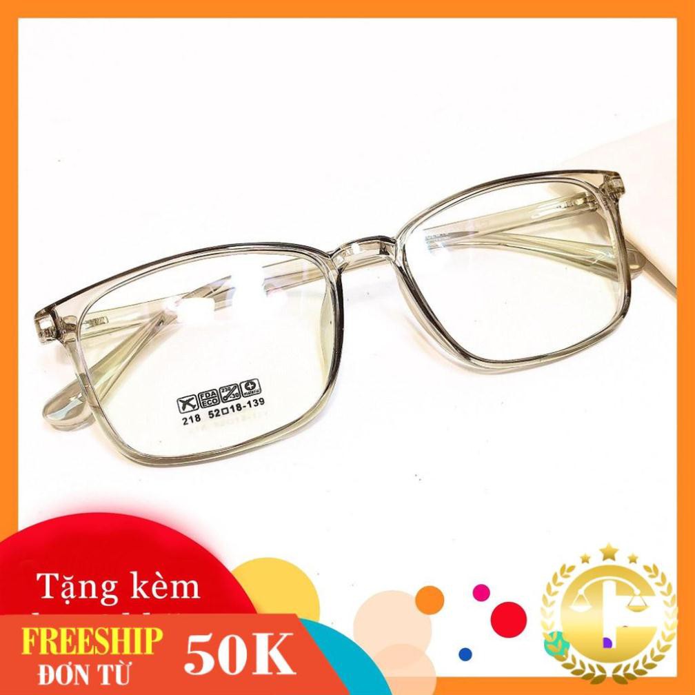 Kính Gọng Kính Cận 218 -gọng kính giả cận thời trang nhận cắt mắt cận viễn loạn