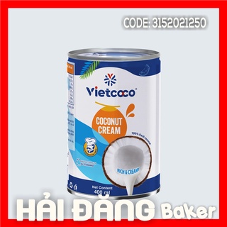 Nước cốt dừa VIETCOCO Xanh - Lon 400ml (BAO BÌ MỚI 06/2021)