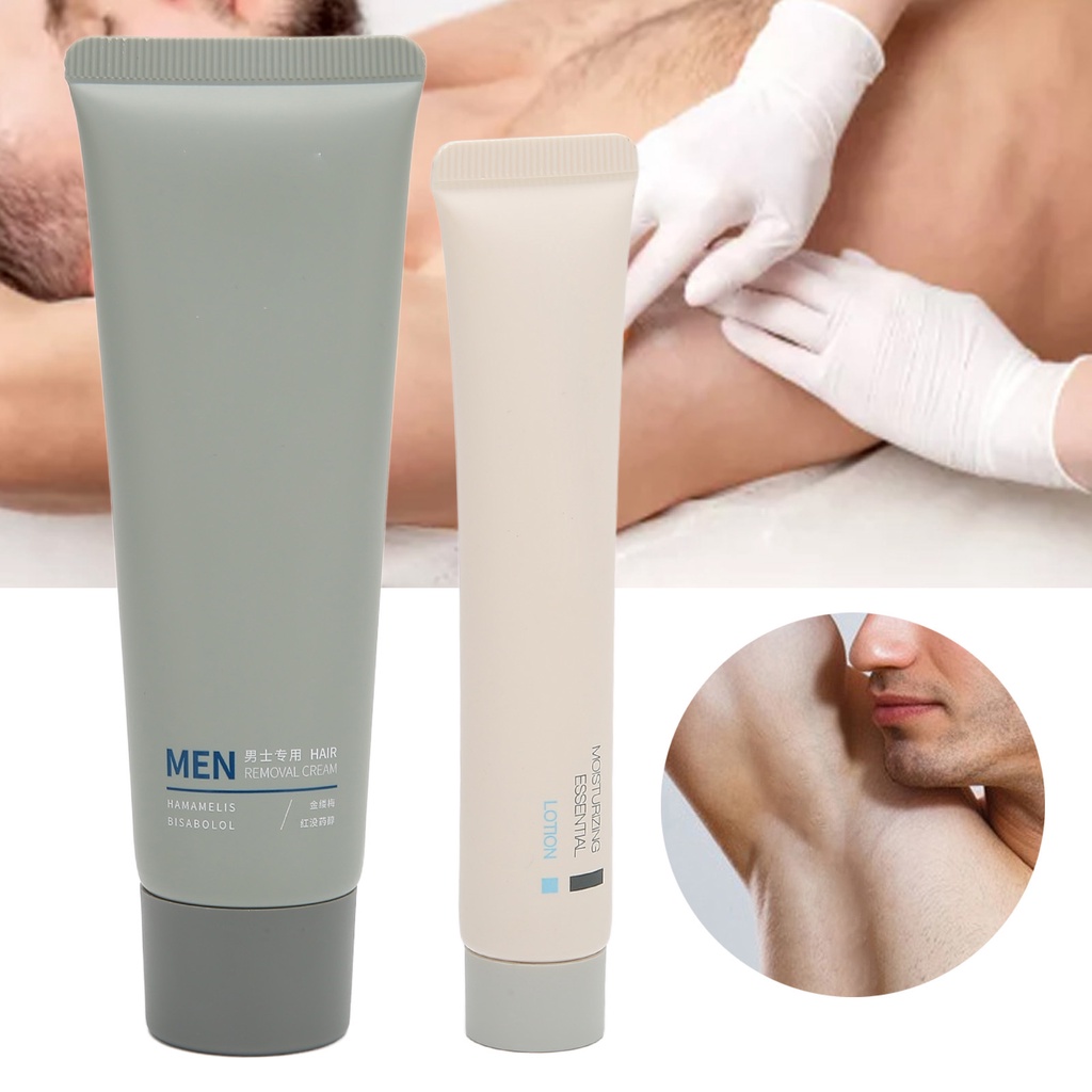 Neon074 Bộ kem tẩy lông dành cho nam Kem làm dịu không đau vùng nách thô trên cơ thể - Không Gây Kích Ứng Và Đau Với Triệt Lông Nách Chân Tay