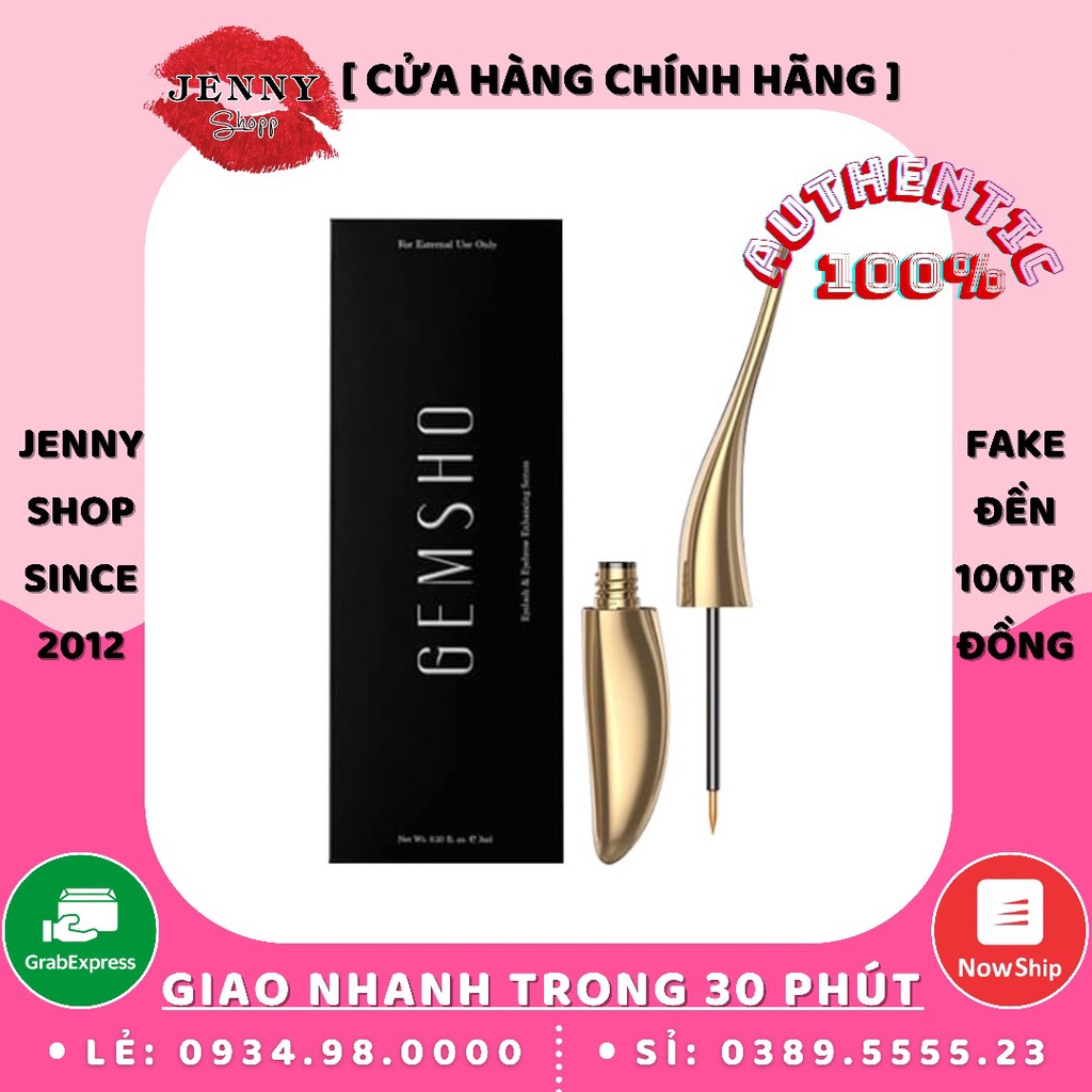 Tinh Chất Dưỡng Dài Dày Lông Mi Và Lông Mày Gemsho Eyelash &amp; Eyebrow