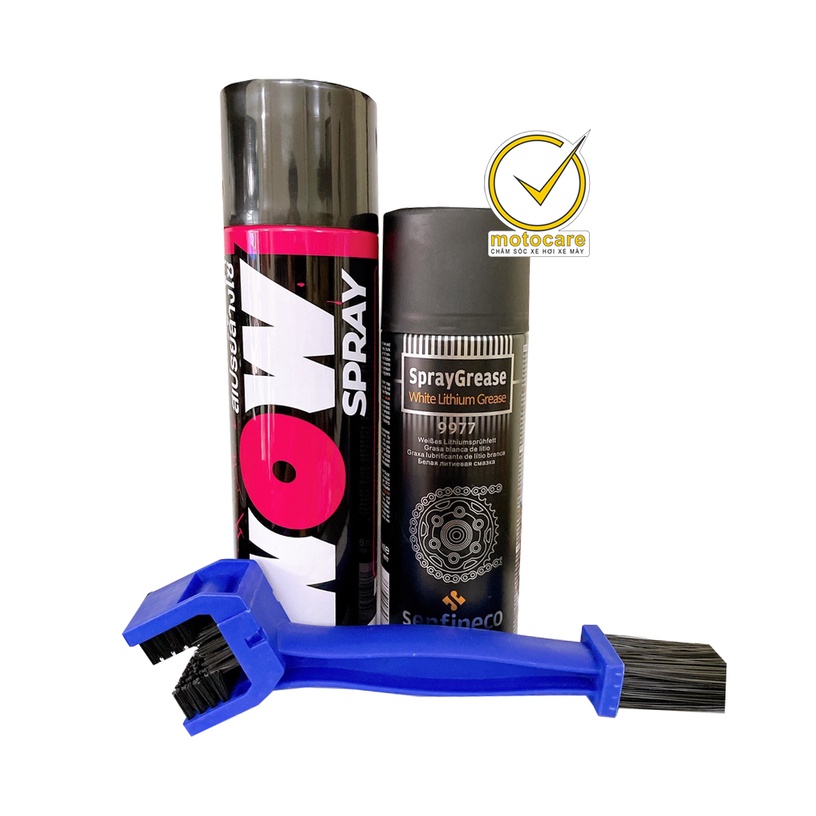 [COMBO SIÊU CẤP] Rửa sên vệ sinh sên LUBE71 WOW 600ml và dưỡng sên bôi trơn sên SENFINECO 9977 450ml