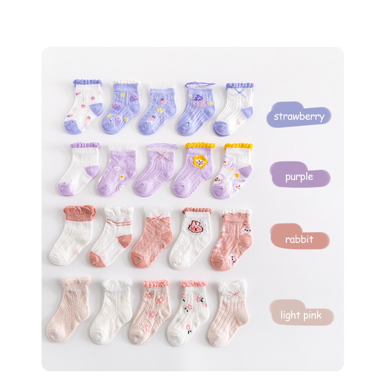 Tất LUCKYCANDY siêu mỏng thoáng khí thu đông cho bé từ 0-5 tuổi