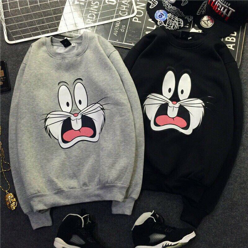 Áo đôi sweater hình thỏ, áo nỉ đẹp