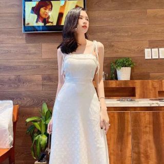 Váy maxi phi lụa LV