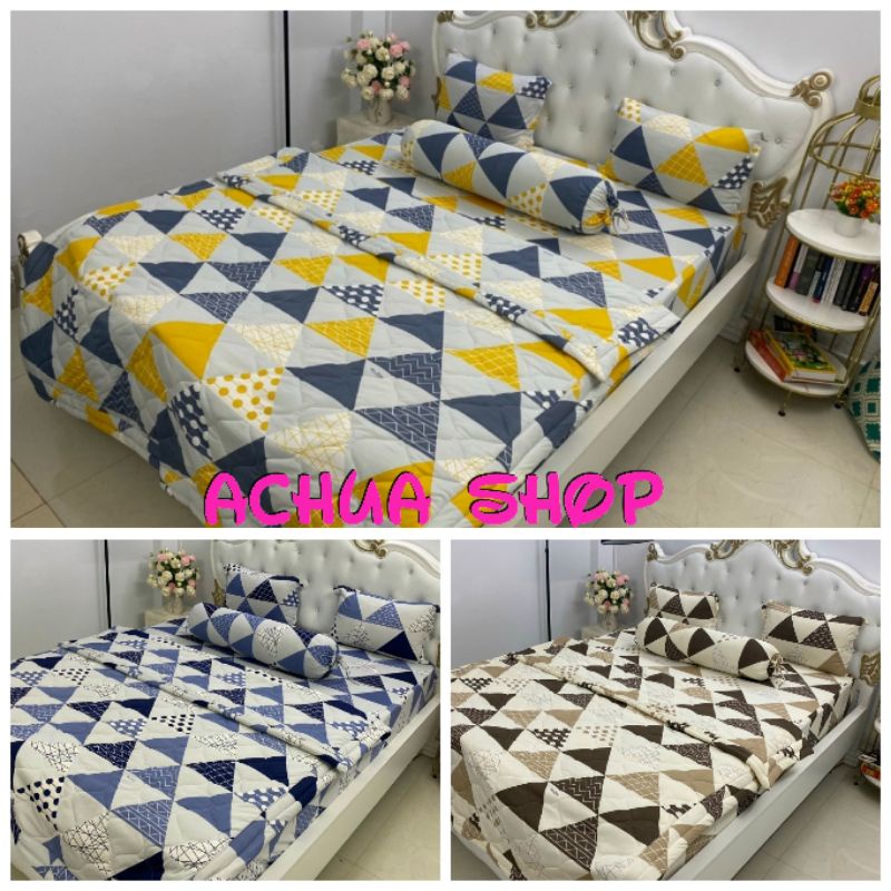 BỘ 4-5 DRAP GA THUN LẠNH HÀN [BAO KIỂM HÀNG - ĐỔI TRẢ MIỄN PHÍ 07 NGÀY] TAM GIÁC HOT HIT MỀM MƯỚT MÁT CÁ TÍNH | BigBuy360 - bigbuy360.vn