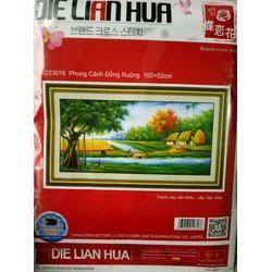 Tranh thêu chữ thập đồng quê 223016-100x52cm