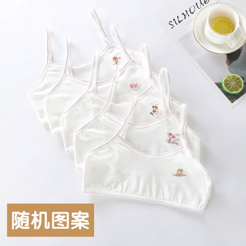 Áo lót bé gái mới lớn 2 dây cotton, bra học sinh từ 20-40kg