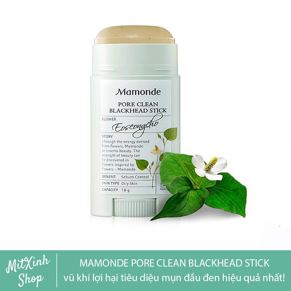 [Date Mới] Thanh lăn giảm mụn đầu đen Mamonde Pore Clean Blackhead Stick